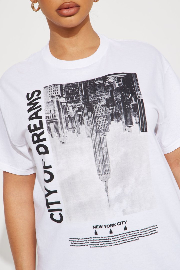 City Of Dreams NY Graphic Tshirt - White