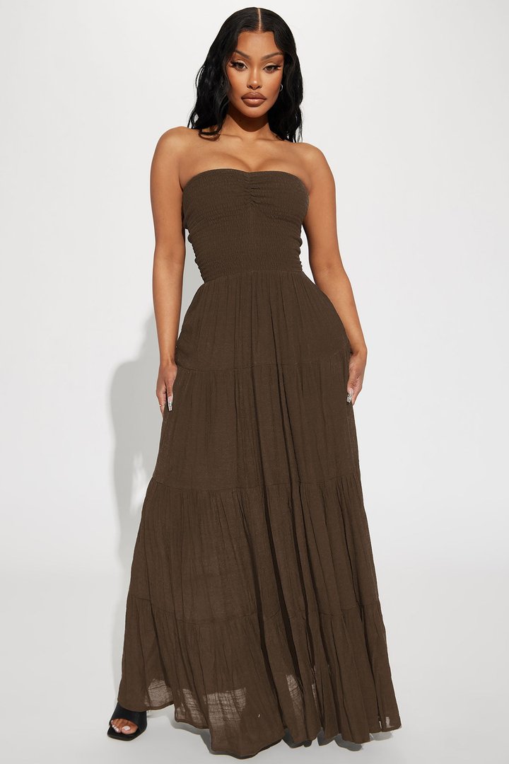Almafi Coast Maxi Dress - Mocha