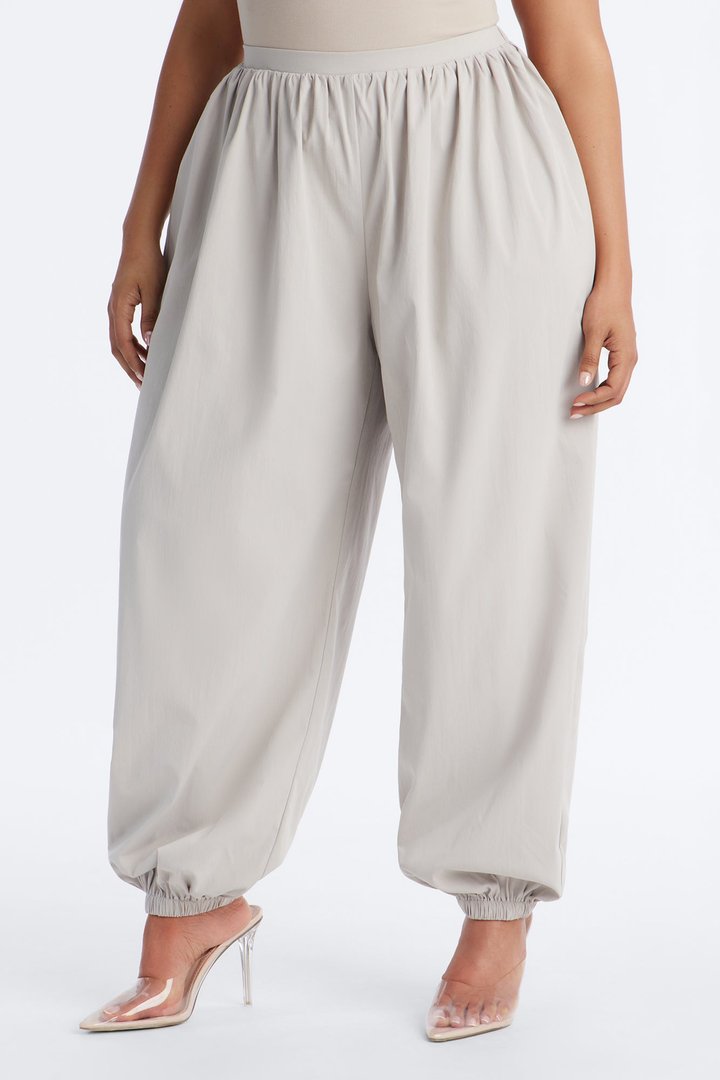 Chill Vibe Balloon Leg Joggers 30″ - Stone