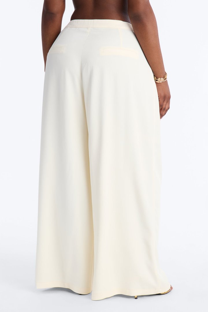 Luciane Pleated Trouser Pant 33″ - Ivory
