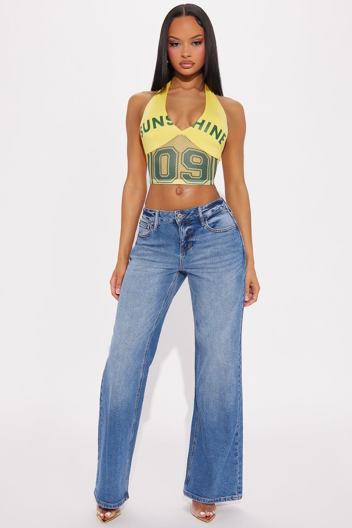 Sunshine Honey Halter Top - Yellow
