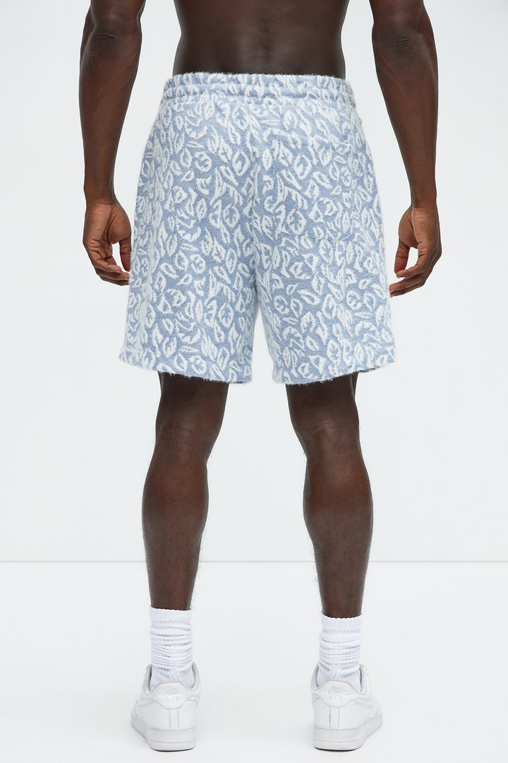 Jacquard Foliage Shorts - Blue/combo