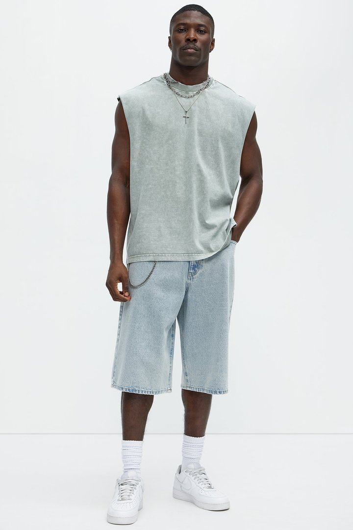 Colin Baggy Denim Short - Light Wash