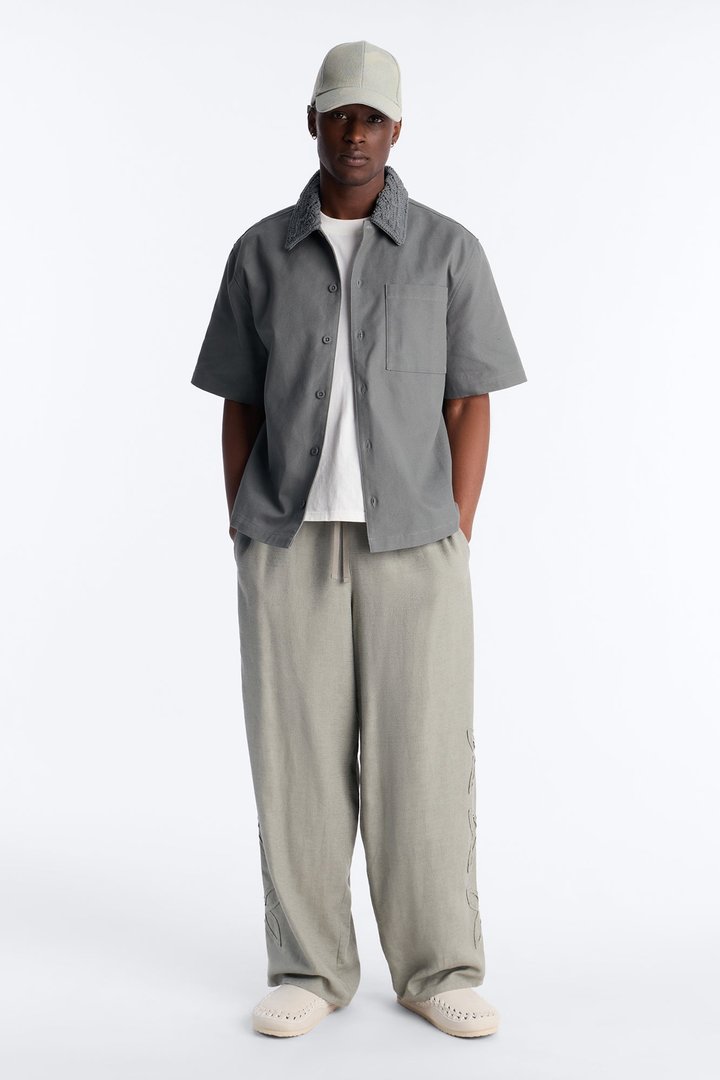 Relaxed Wild Desert Dreams Button Up Shirt - Sage