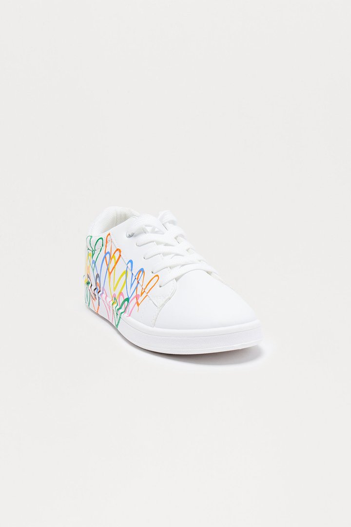 Mini All The Love Graffiti Sneaker - White