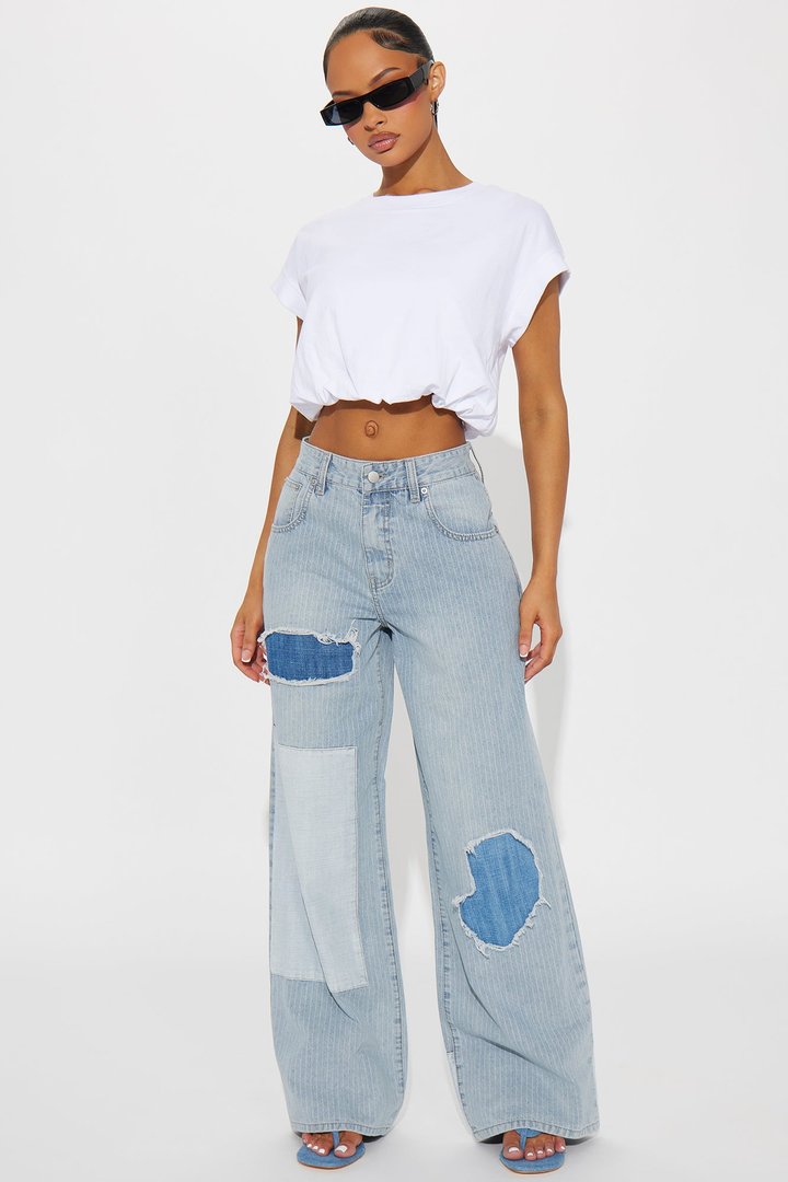 Chloe Bubble Hem Tee - White