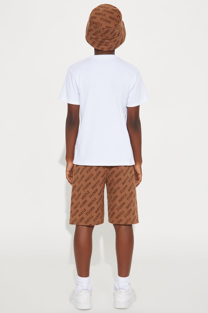 Mini Hoop Shot With Bucket Hat Set - Brown/combo