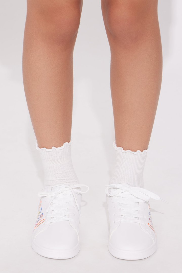 Mini All The Love Graffiti Sneaker - White