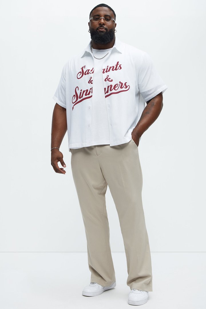 Saints And Sinners Full Button Shirt - White