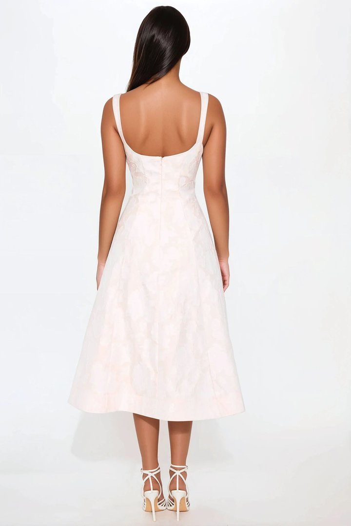Only Bliss Jacquard Midi Dress - Blush
