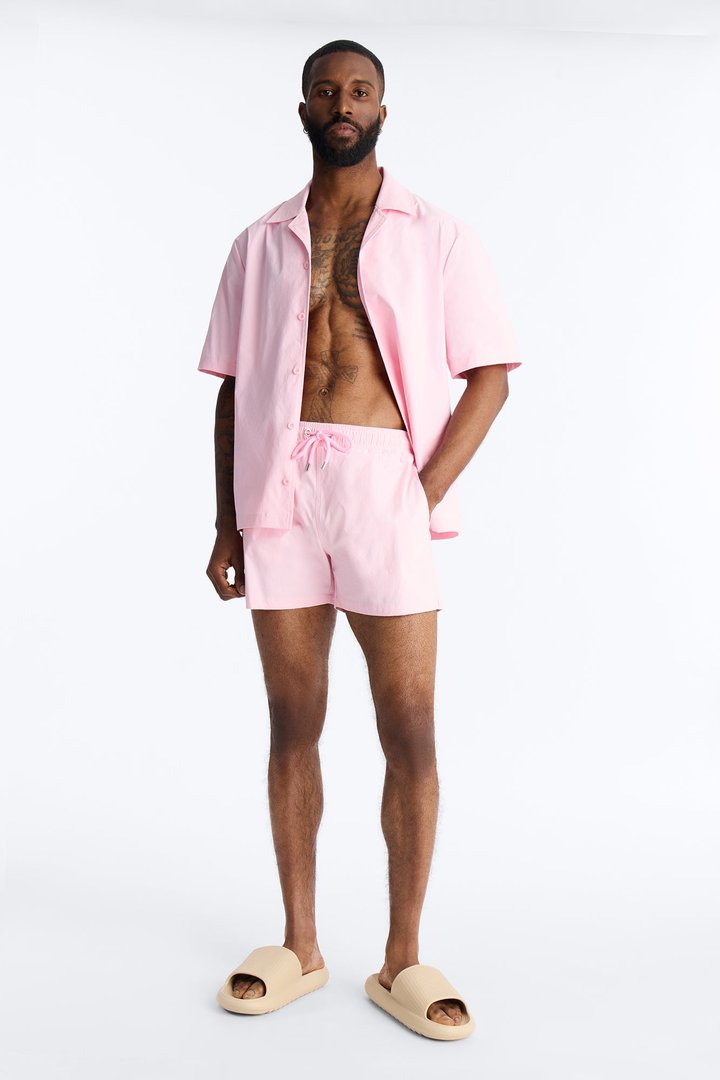 Montez Stretch Swim Trunk 4″ - Pink