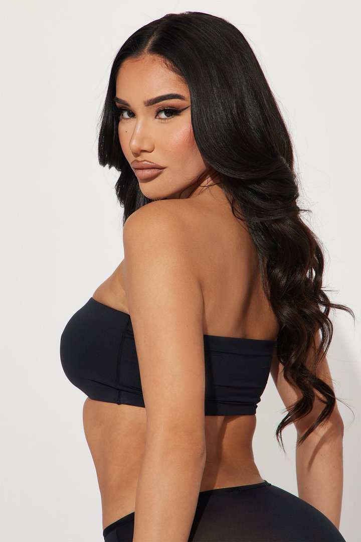 Light As A Feather Microfiber Bandeau - Black