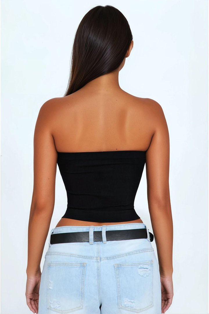 Kimberly Seamless Tube Top - Black