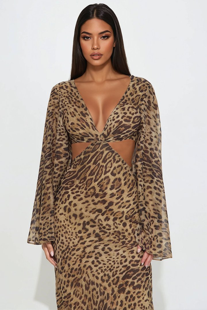 Lavette Leopard Maxi Dress - Leopard