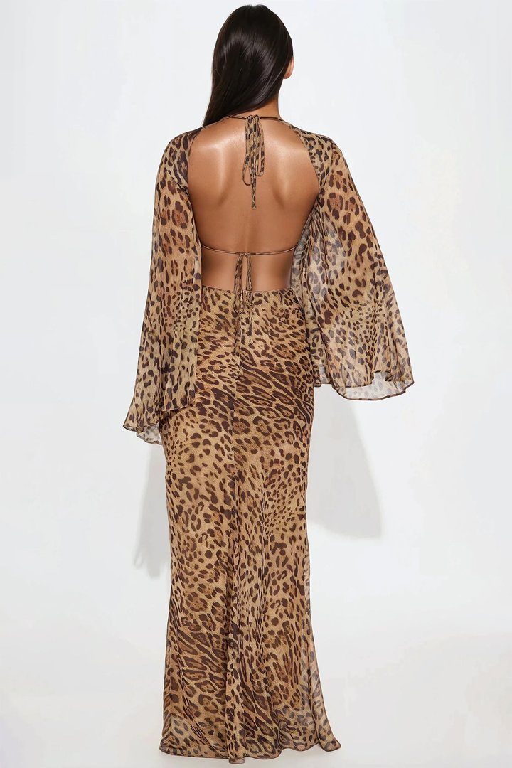 Lavette Leopard Maxi Dress - Leopard