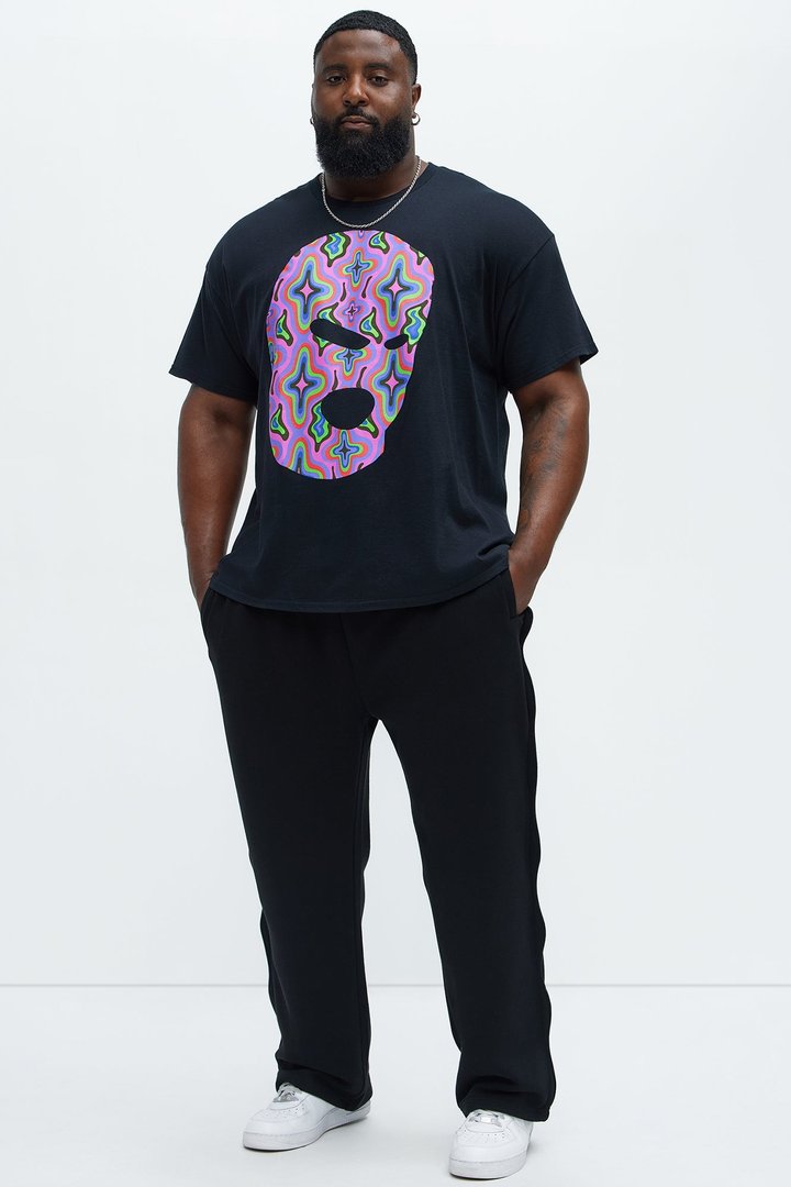 Tayson Wavy Straight Sweatpants - Black