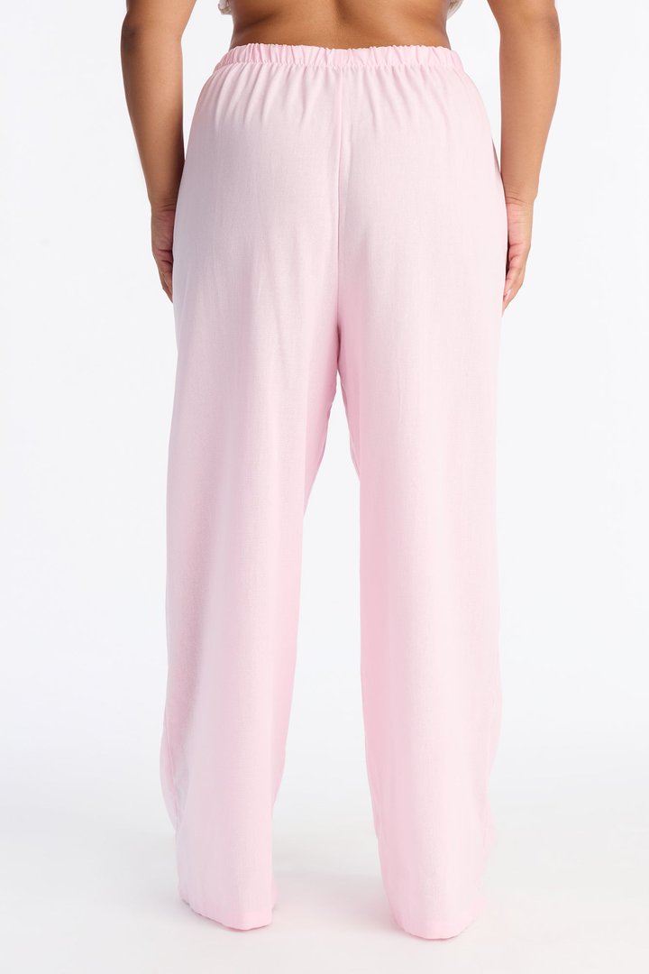 Beach Walks Linen Pant - Pink