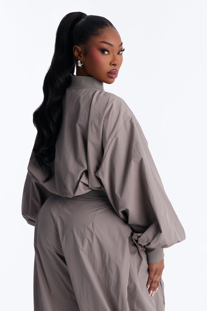 Do Not Disturb Mode Windbreaker Jacket - Grey