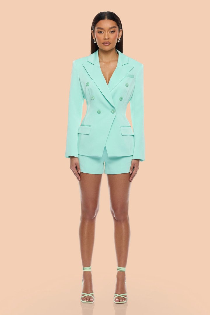 Indie Blazer Short Set - Mint