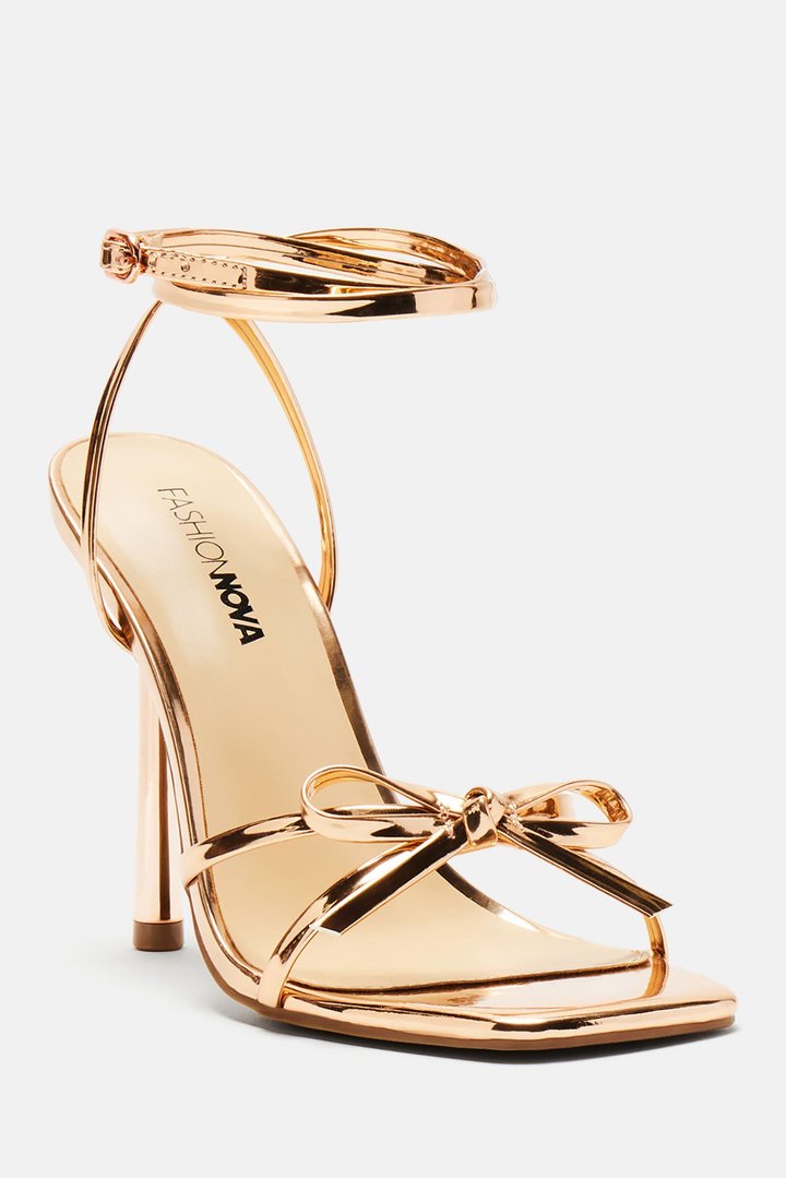 Lala Heeled Sandals - Rose Gold