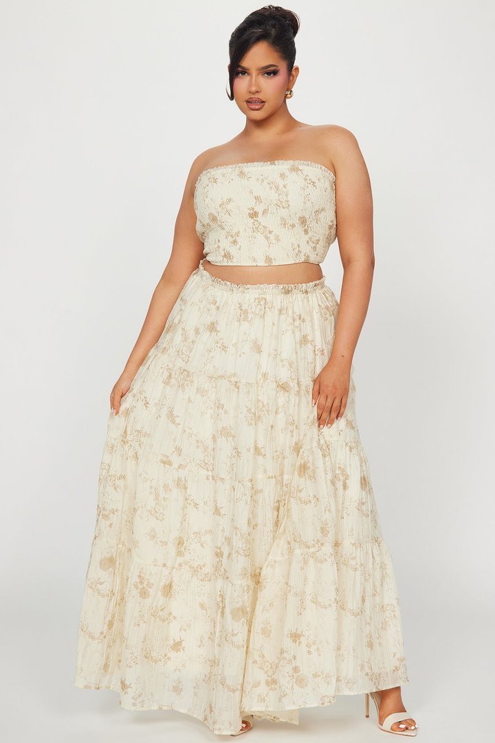 Embrace It Skirt Set - Mocha/combo