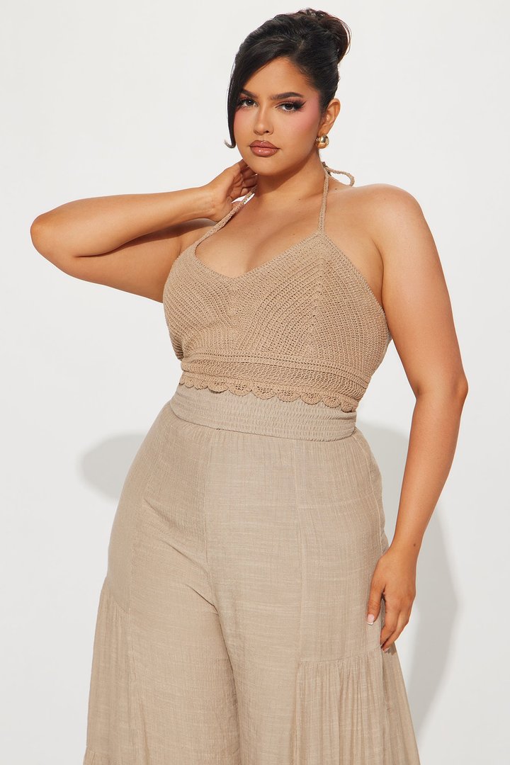 Malta Vacay Jumpsuit - Taupe