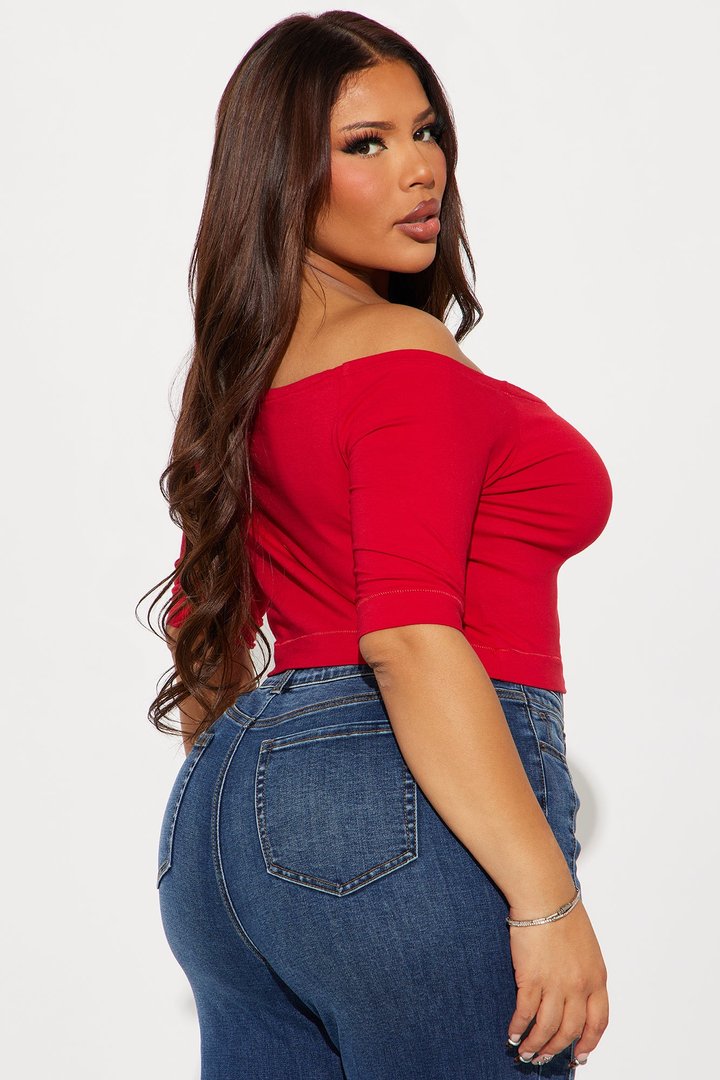 Francesca Off Shoulder Top - Red