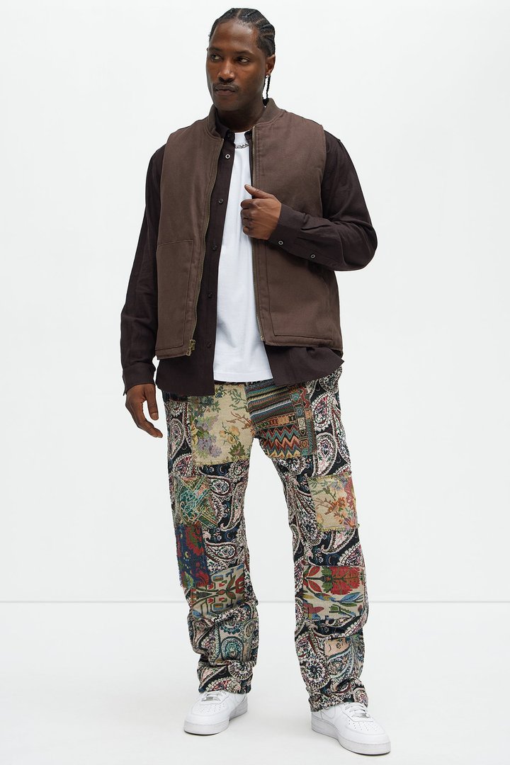 Straight Patch It Up For Me Pants - Multi Color