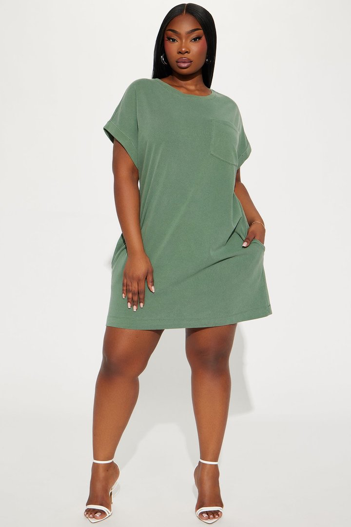 Krystal T-Shirt Dress - Green