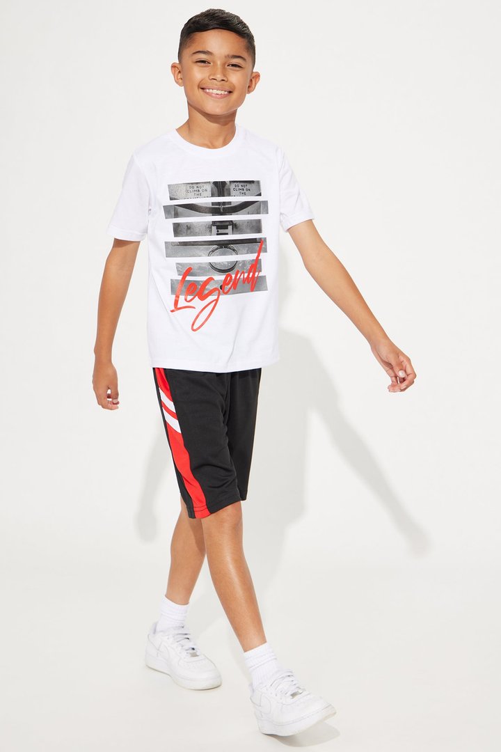 Mini Legend In The Making Short Set - White/Black
