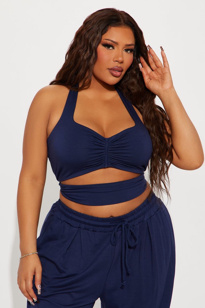 Just Stepping Out Pant Set - Navy