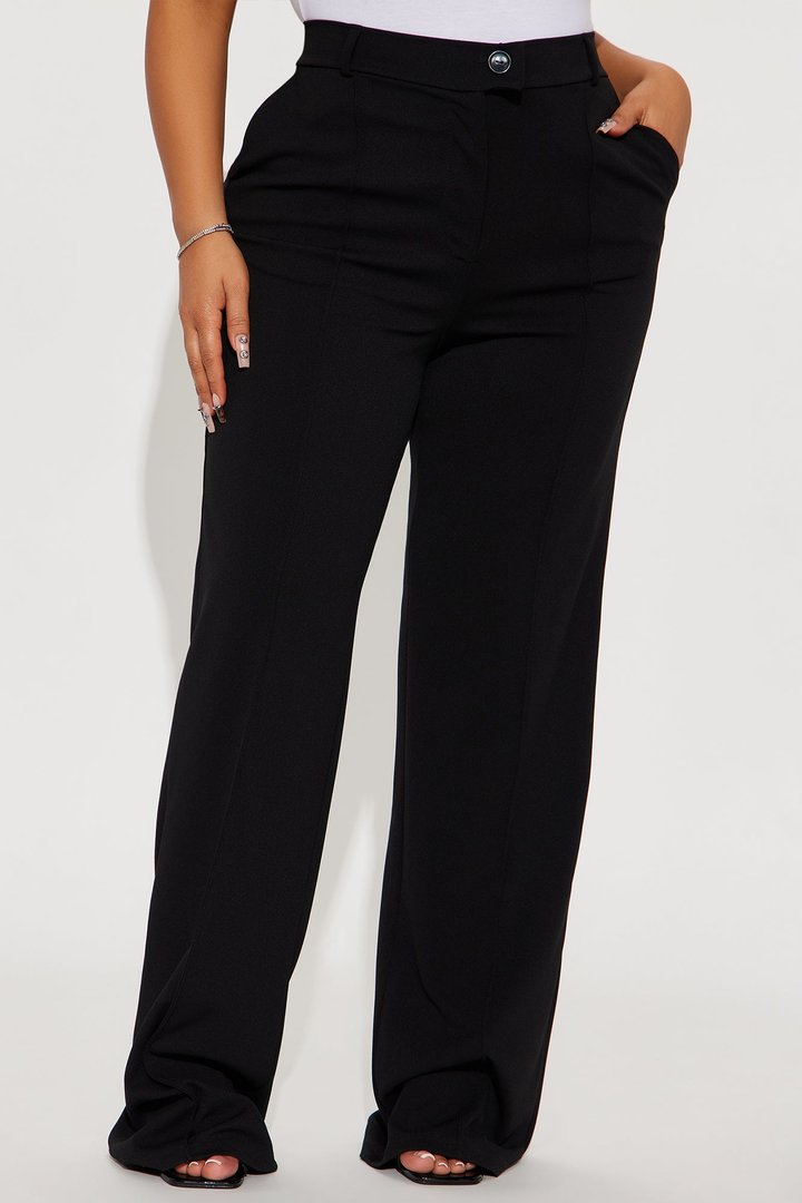 Tall Heidi Wide Leg Trouser Pant - Black