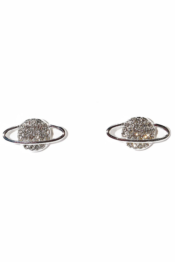 Collapsing Solar Stud Earrings - Silver