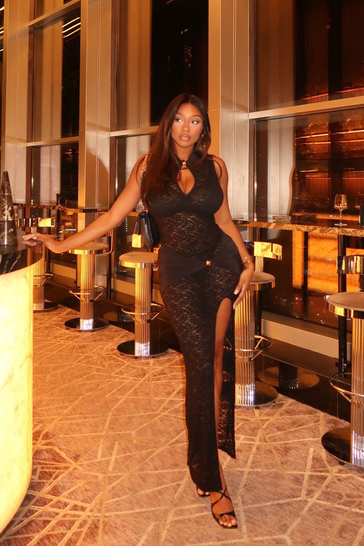 Bianca Lace Maxi Dress - Black