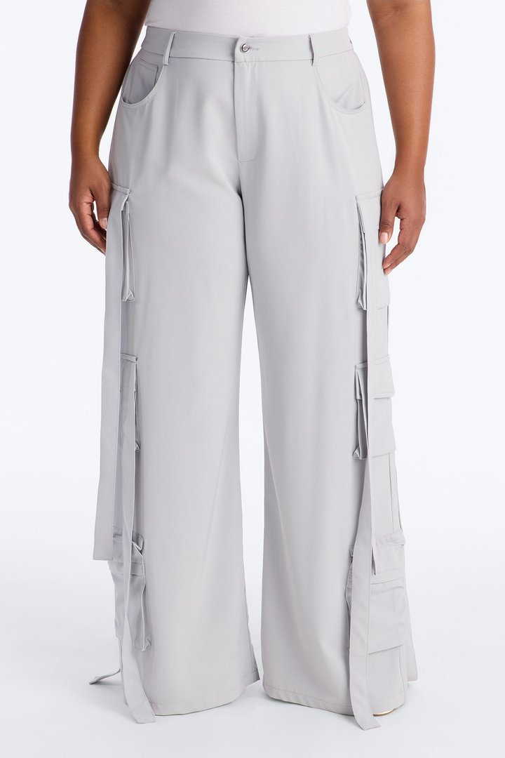 Archive Me Cargo Wide Leg Pant - Slate Grey