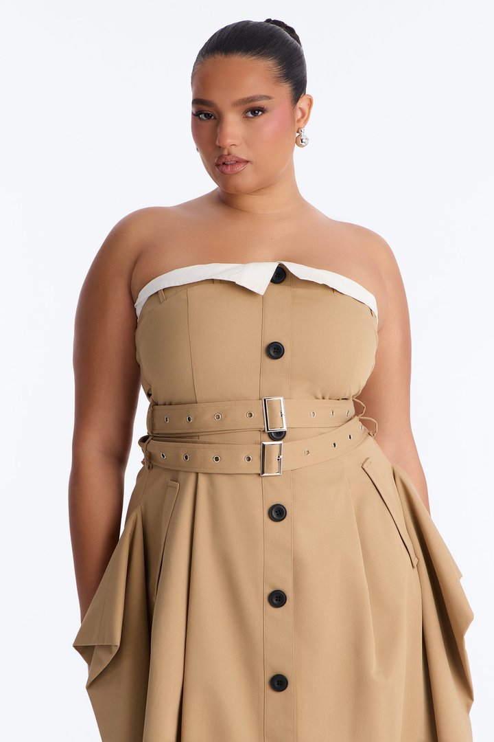 Tailored Grace Maxi Dress - Khaki