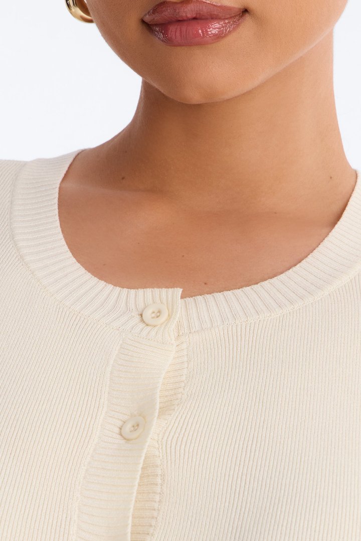 See You Tomorrow Sweater Vest - Cream