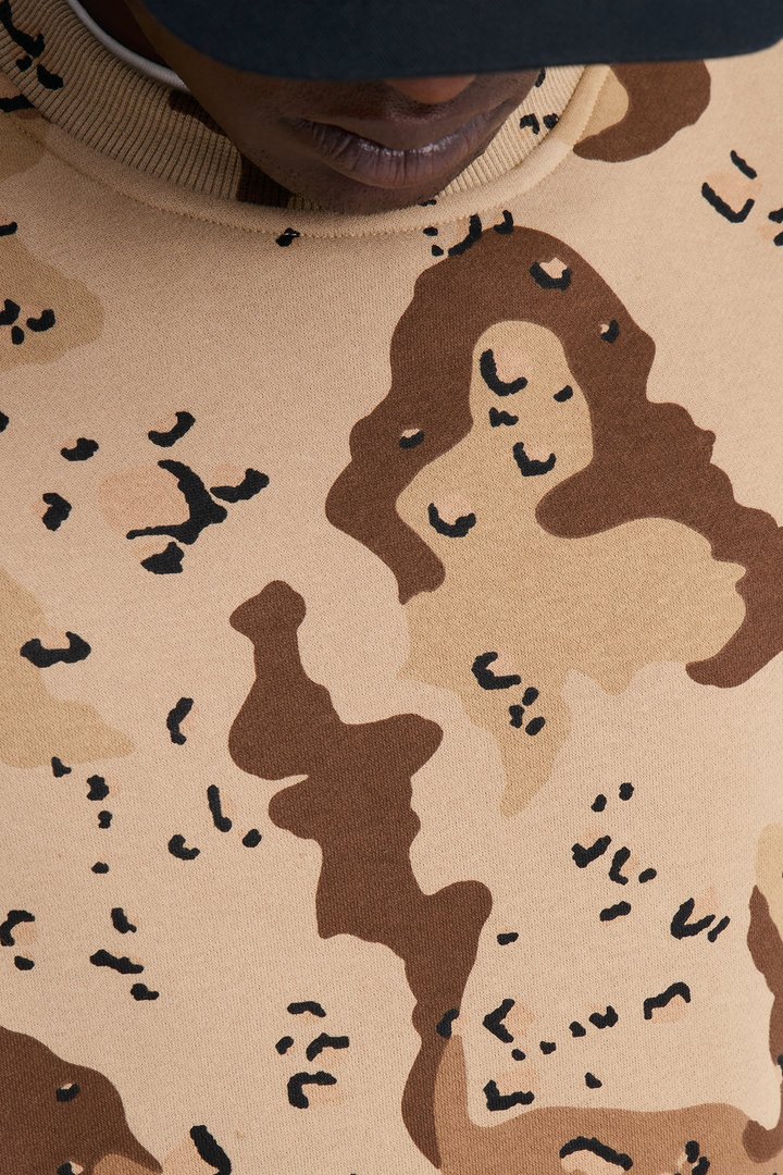 Oversized Time Warp Camo Short Sleeve Fleece Tee - Camouflage
