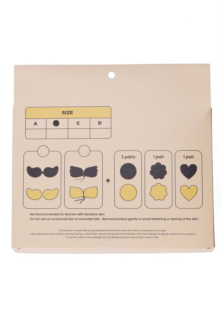 Getting You Close Pasties And Invisible Bra Set - Nude/combo