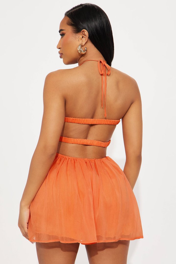 Miami Is Calling Romper - Orange