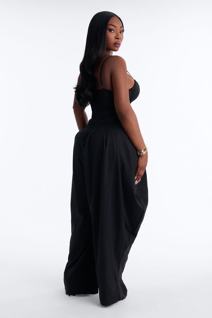 Loud Moves Barrel Leg Jumpsuit - Black