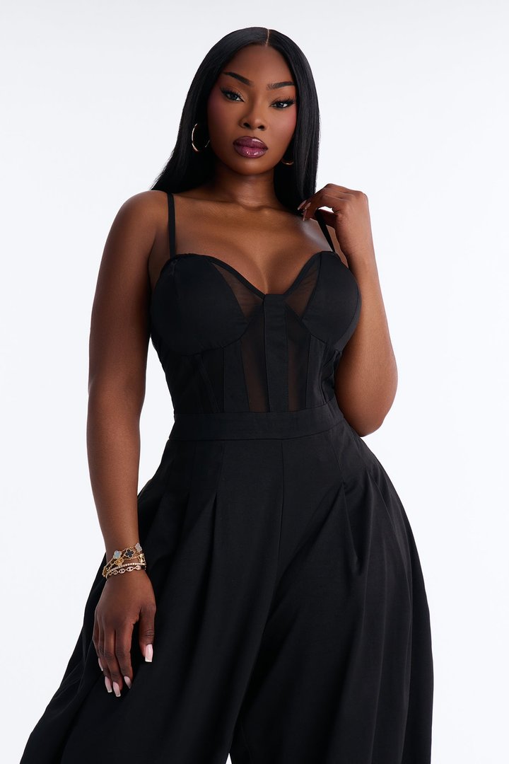 Loud Moves Barrel Leg Jumpsuit - Black