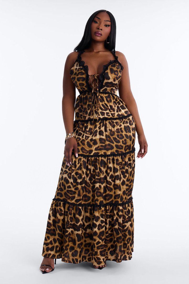 Sandra Leopard Maxi Dress - Leopard
