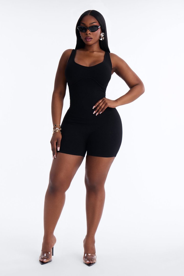 Libby Snatched Romper - Black