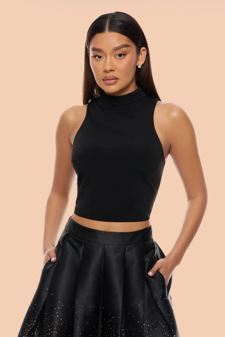 Esparza Metallic Skirt Set - Gold/combo