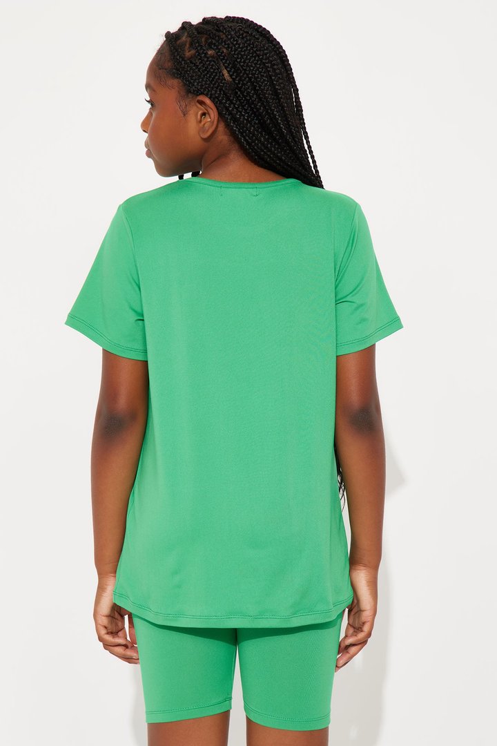 Mini Just Good Vibes Bike Short Set - Kelly Green