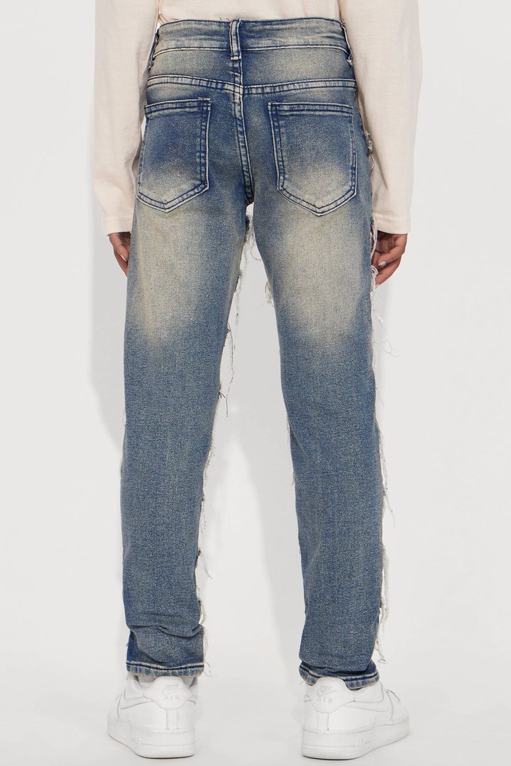 Mini Trey Fray Edge Skinny Jeans - Vintage Blue Wash