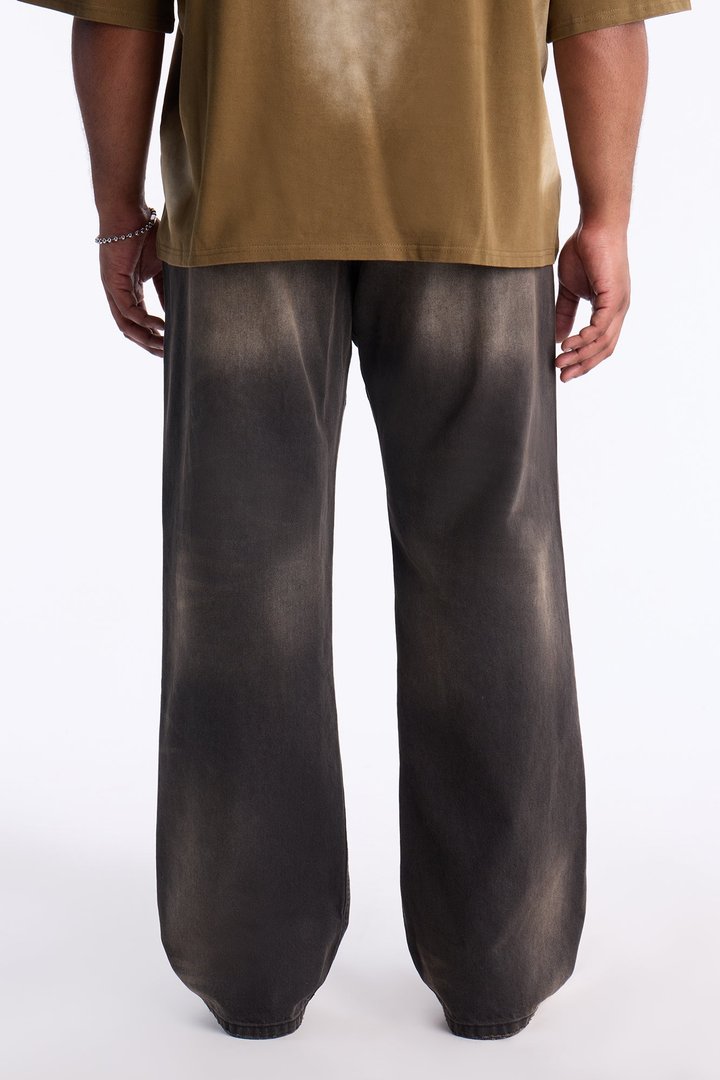 Stacked Slim Flare Get A Dose Distressed Jean - Black Wash