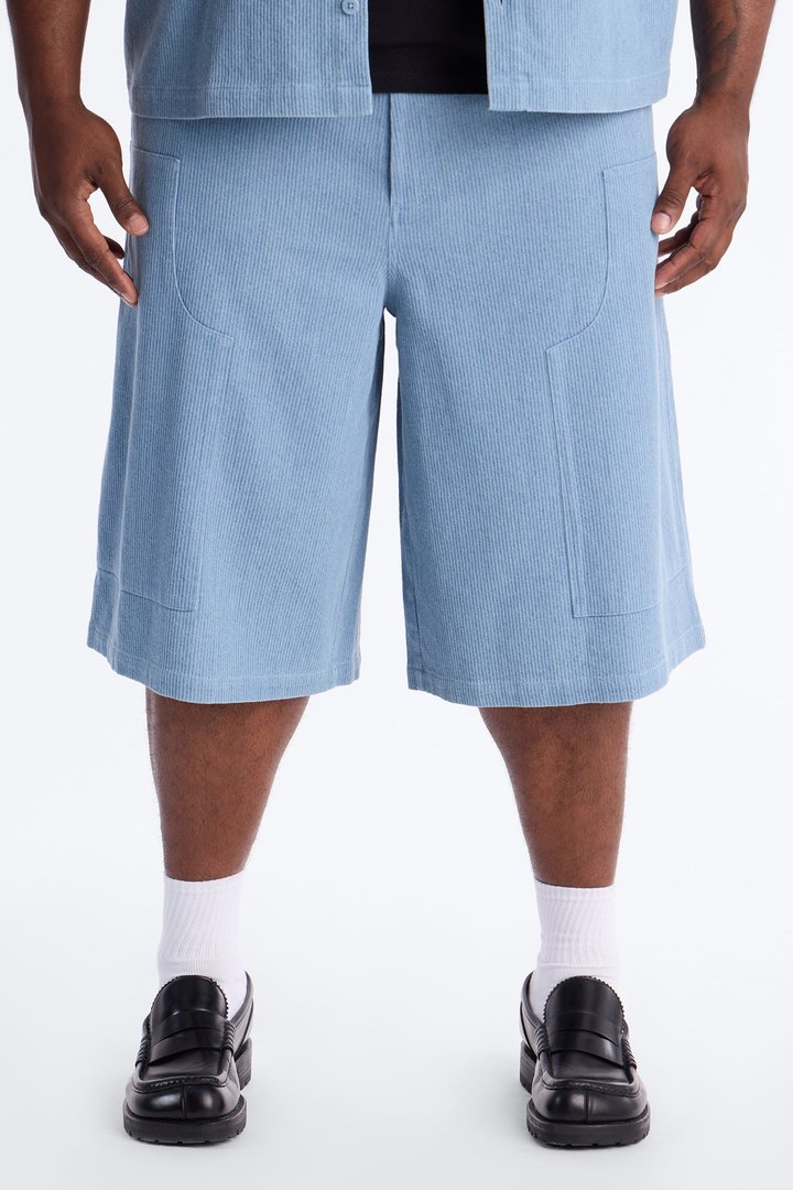 Baggy Echo Pulse Textured Short - Blue