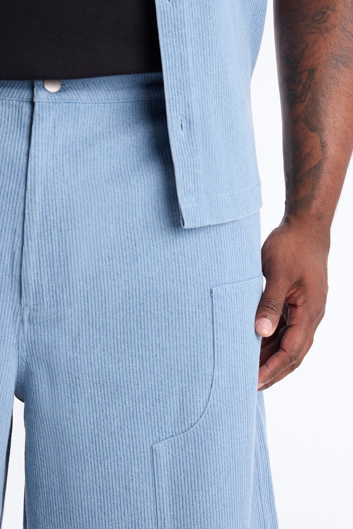 Baggy Echo Pulse Textured Short - Blue